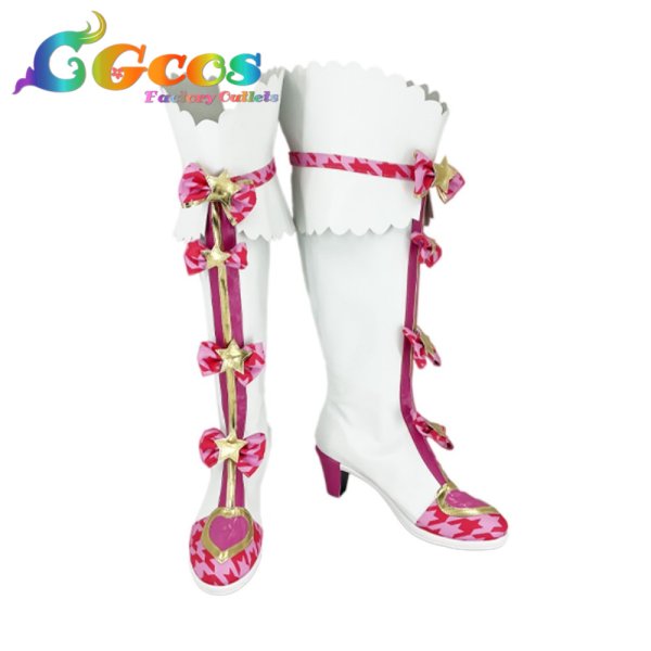 画像1: プリパラ　コスプレ靴　真中らぁら　コスプレブーツ　コスプレ衣装 (1)