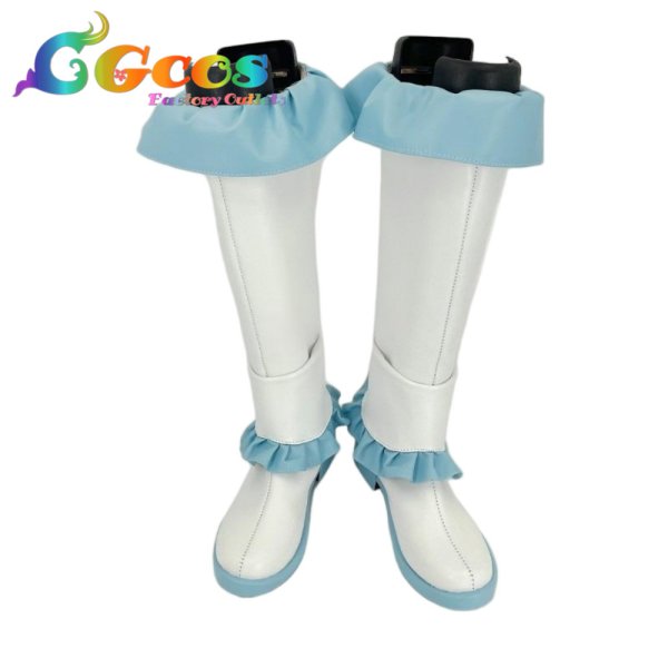 画像1: ふたりはプリキュア　コスプレ靴　雪城ほのか(キュアホワイト)　コスプレブーツ　コスプレ衣装 (1)