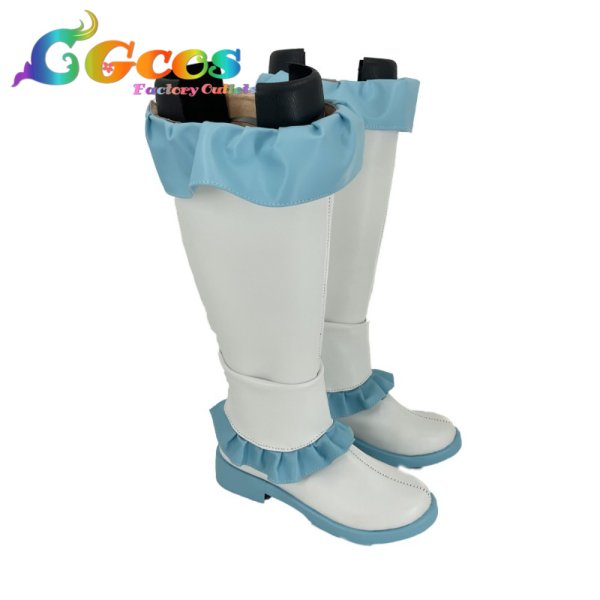 画像2: ふたりはプリキュア　コスプレ靴　雪城ほのか(キュアホワイト)　コスプレブーツ　コスプレ衣装 (2)