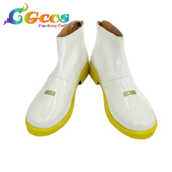 画像1: VOCALOID　コスプレ靴　鏡音リン　鏡音レン　10周年　コスプレブーツ　コスプレ衣装 (1)