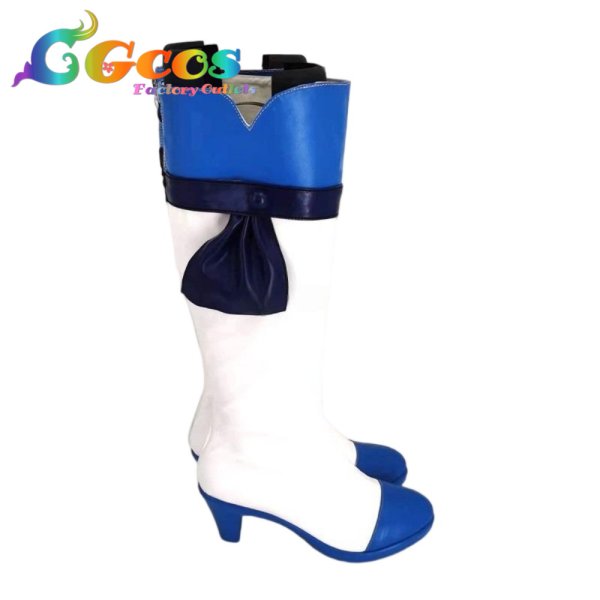 画像3: ハピネスチャージプリキュア!　コスプレ靴　青木れいか(キュアビューティ)　変身後　コスプレブーツ　コスプレ衣装 (3)