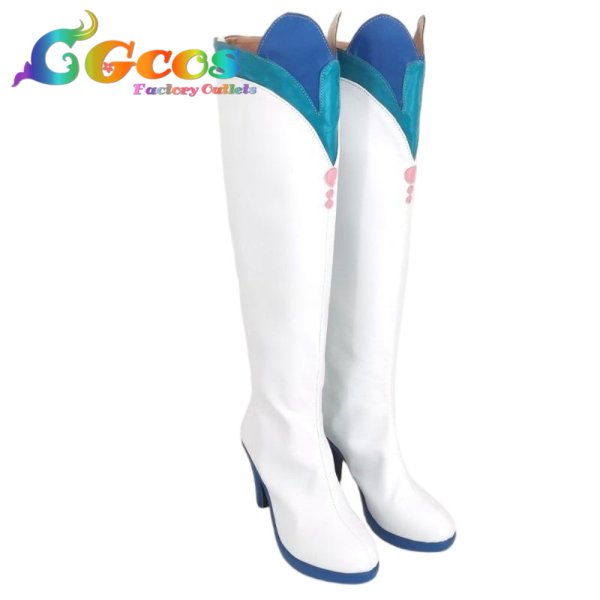 画像2: Go!プリンセスプリキュア　コスプレ靴　海藤みなみ(キュアマーメイド)　変身後　コスプレブーツ　コスプレ衣装 (2)