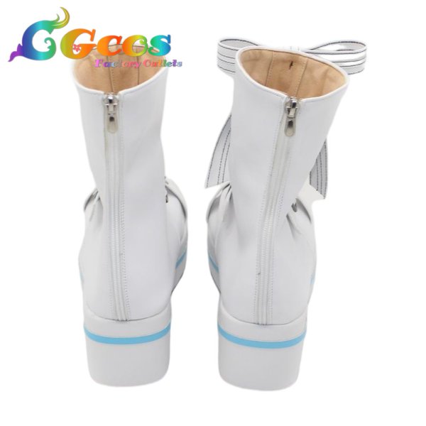 画像3: バーチャルYouTuber　コスプレ靴　Vtuber　白上フブキ　6th fes. Color Rise Harmony　コスプレブーツ　コスプレ衣装 (3)