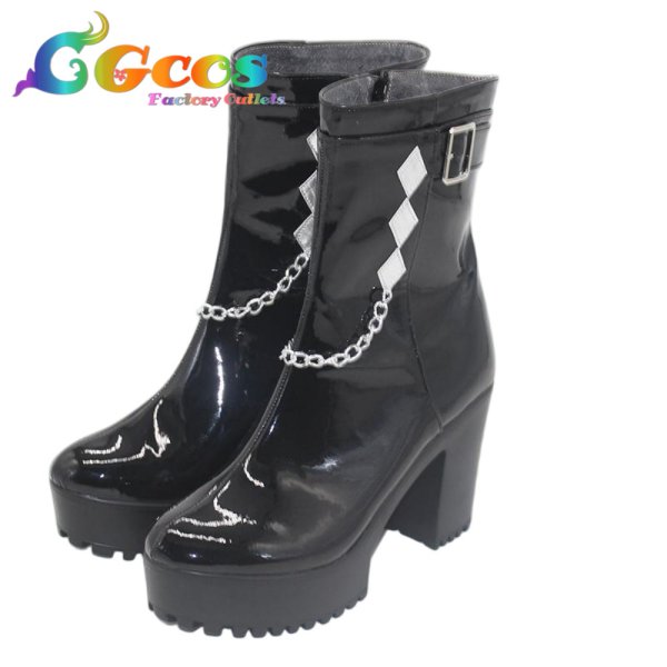 画像2: 学園アイドルマスター　コスプレ靴　雨夜燕　コスプレブーツ　コスプレ衣装 (2)