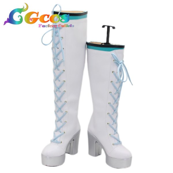 画像1: プロジェクトセカイ カラフルステージ！ feat. 初音ミク　コスプレ靴　白石杏　5th Anniversary 感謝祭　コスプレブーツ　コスプレ衣装 (1)