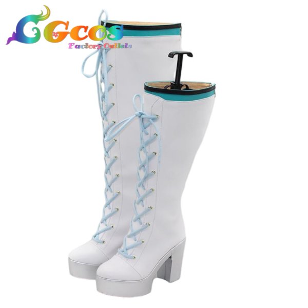 画像2: プロジェクトセカイ カラフルステージ！ feat. 初音ミク　コスプレ靴　白石杏　5th Anniversary 感謝祭　コスプレブーツ　コスプレ衣装 (2)