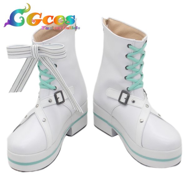 画像1: バーチャルYouTuber　コスプレ靴　VTuber　風真いろは　6th fes. Color Rise Harmony　コスプレブーツ　コスプレ衣装 (1)