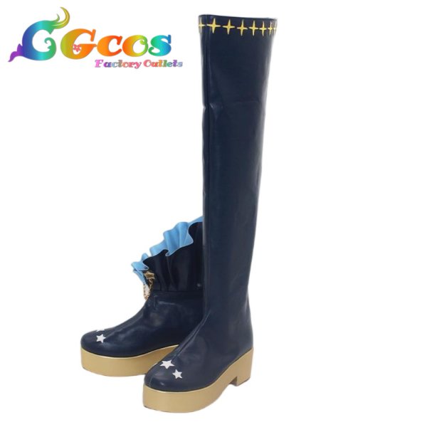 画像2: バーチャルYouTuber　コスプレ靴　VTuber　星街すいせい　1stソロライブ衣装　コスプレブーツ　コスプレ衣装 (2)