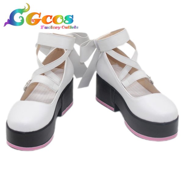 画像1: バーチャルYouTuber　コスプレ靴　VTuber　結城さくな　コスプレブーツ　コスプレ衣装 (1)