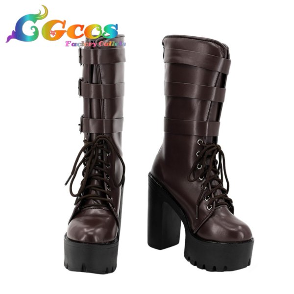 画像1: ゼンレスゾーンゼロ　コスプレ靴　浮波柚葉　コスプレブーツ　コスプレ衣装 (1)