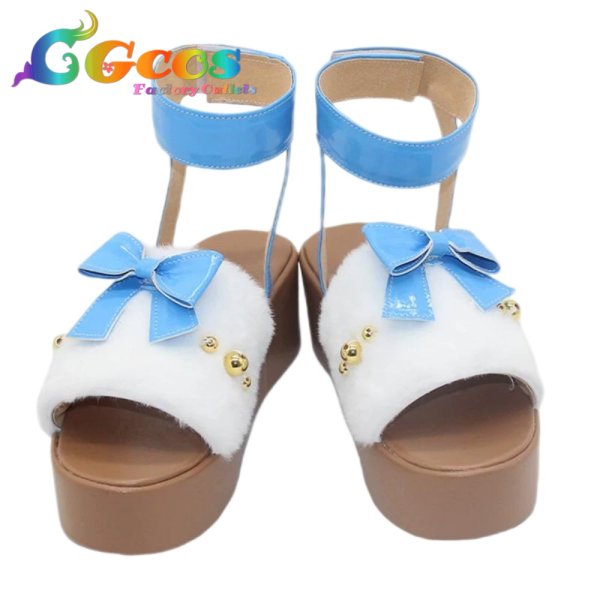 画像1: オンゲキ　コスプレ靴　珠洲島有栖　デイドリーム・エンジェルズ　コスプレブーツ　コスプレ衣装 (1)