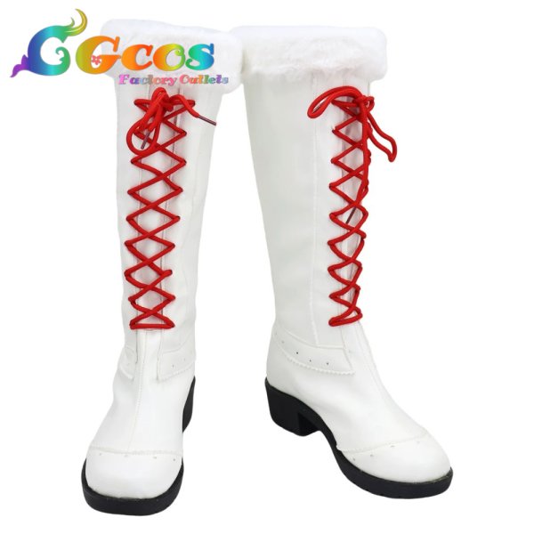 画像1: ラブライブ！虹ヶ咲学園スクールアイドル同好会　コスプレ靴　天王寺璃奈　キャロルの響く聖なる夜　コスプレブーツ　コスプレ衣装 (1)