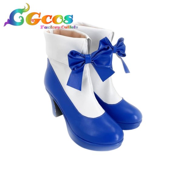画像2: バーチャルYouTuber　コスプレ靴　VTuber　立伝都々　夏服　コスプレブーツ　コスプレ衣装 (2)