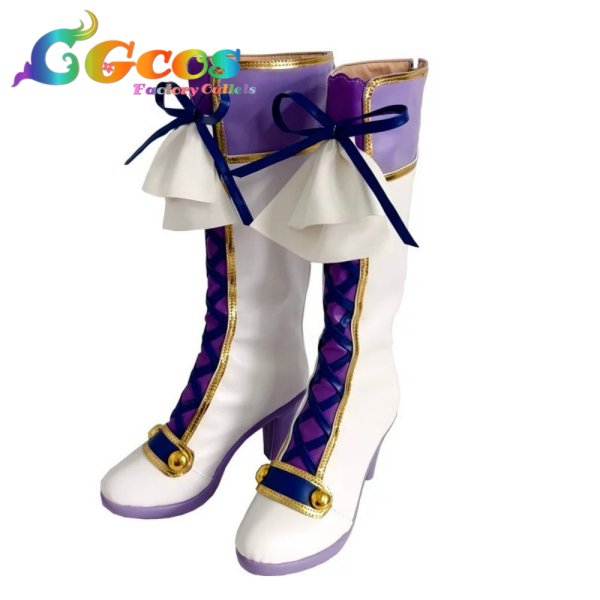 画像3: アイカツ！　コスプレ靴　氷上スミレ　ブルーパレード　コスプレブーツ　コスプレ衣装 (3)
