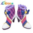 画像1: アイカツ!　コスプレ靴　藤原みやび　バイオレットパレードコーデ　コスプレブーツ　コスプレ衣装 (1)