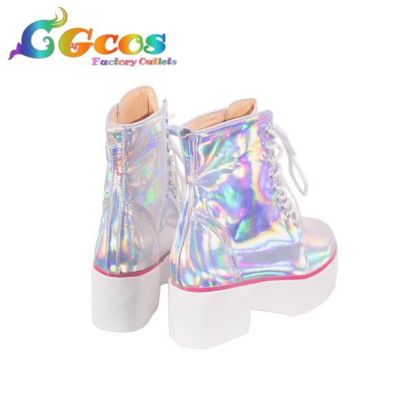 画像4: 学園アイドルマスター　コスプレ靴　雨上がりのアイリス　花海咲季　コスプレブーツ　コスプレ衣装 (4)