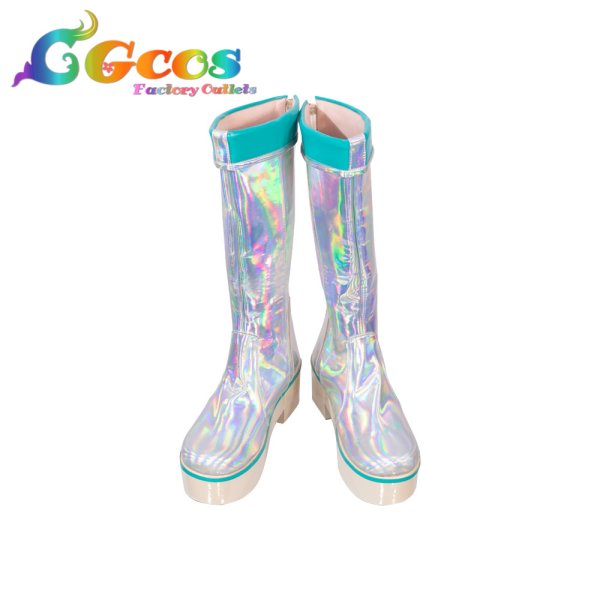 画像4: 学園アイドルマスター　コスプレ靴　雨上がりのアイリス　月村手毬　コスプレブーツ　コスプレ衣装 (4)