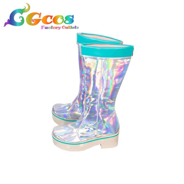 画像2: 学園アイドルマスター　コスプレ靴　雨上がりのアイリス　月村手毬　コスプレブーツ　コスプレ衣装 (2)