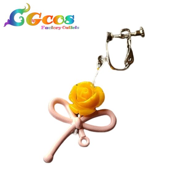 画像5: プロジェクトセカイ カラフルステージ！ feat. 初音ミク　KAITO　Sweet & Rose　耳飾り+ブローチ　コスプレ道具 (5)