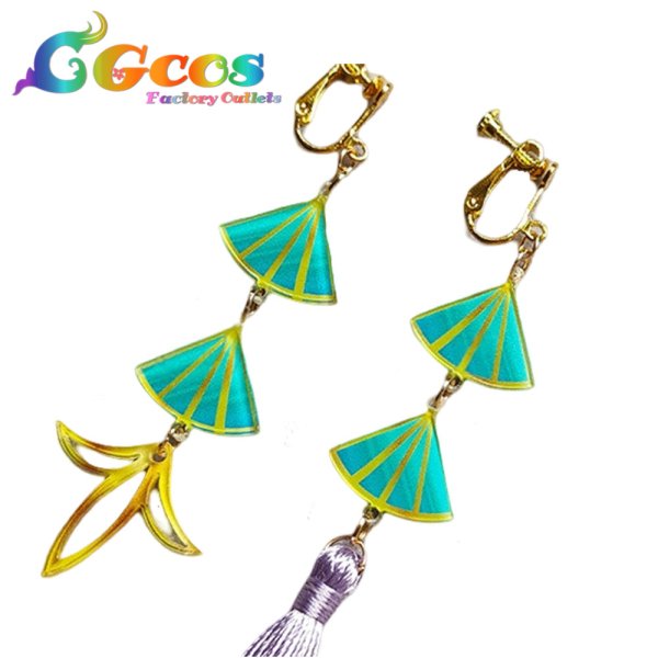 画像5: バーチャルYouTuber　VTuber　甲斐田晴　VΔLZ衣装　三華の樂　耳飾り+髪飾り+ブローチ　コスプレ道具 (5)