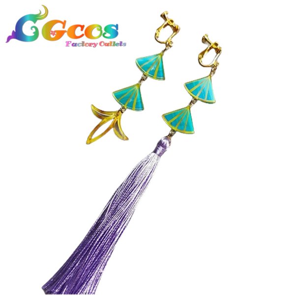 画像6: バーチャルYouTuber　VTuber　甲斐田晴　VΔLZ衣装　三華の樂　耳飾り+髪飾り+ブローチ　コスプレ道具 (6)