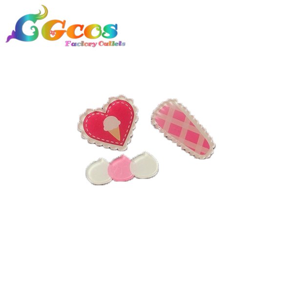 画像2: ラブライブ！サンシャイン!!　AiScReam　愛♡スクリ〜ム！　髪飾り+ブローチ　コスプレ道具 (2)