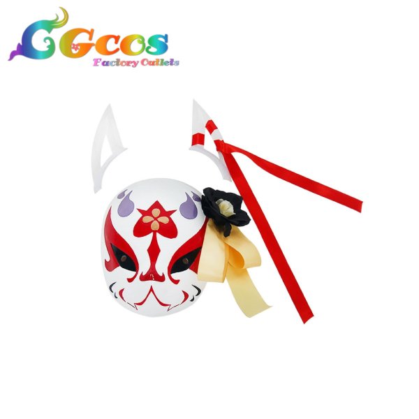 画像3: ブルーアーカイブ　狐坂ワカモ　仮面　コスプレ道具 (3)