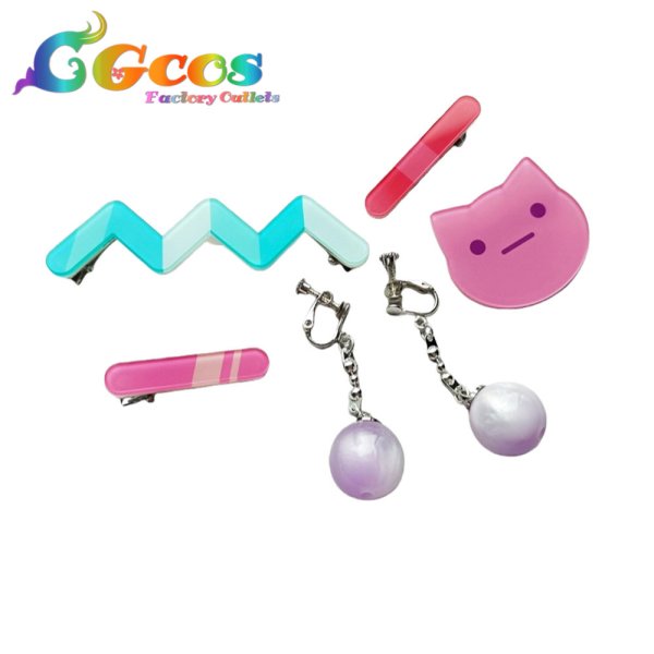 画像1: BanG Dream!（バンドリ！）　仲町あられ　耳飾り+髪飾り　コスプレ道具 (1)