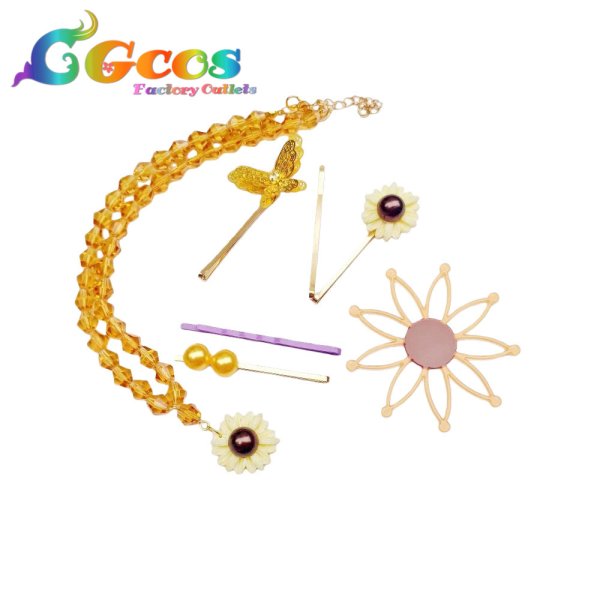 画像1: プロジェクトセカイ カラフルステージ！ feat. 初音ミク　鏡音リン　髪飾り+ネックレス　上映中はお静かに！　コスプレ道具 (1)