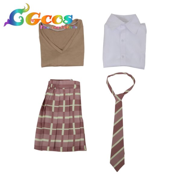 画像8: BanG Dream!(バンドリ) 三年生 羽丘女子学園 夏制服 湊友希那 コスプレ衣装 (8)