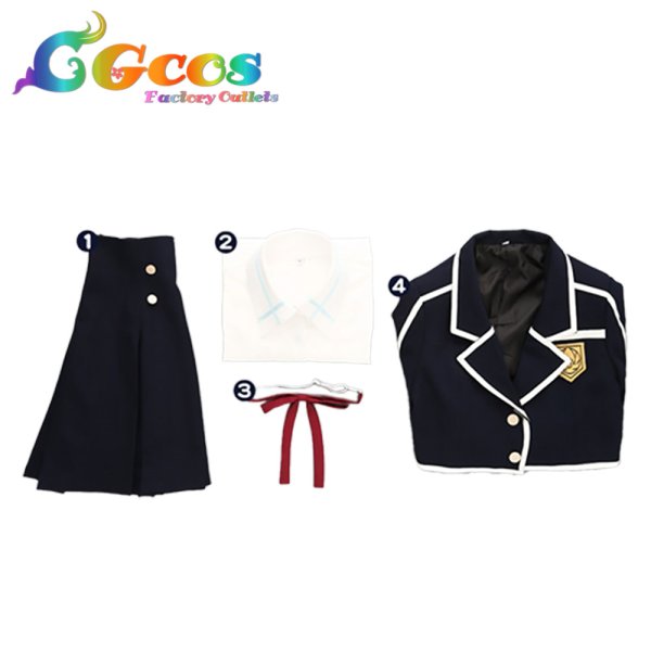 画像4: ソードアート・オンライン　アスナ　学校制服　コスプレ衣装 (4)