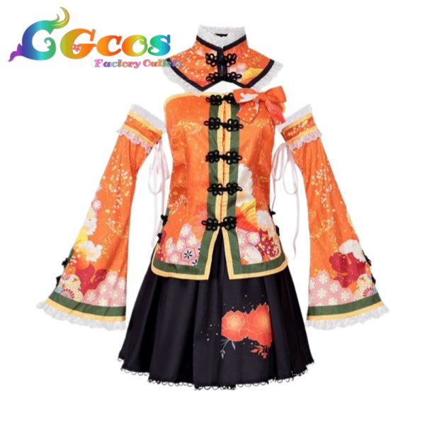 画像1: ラブライブ! School idol project 高坂穂乃果 チャイナドレス コスプレ衣装 (1)