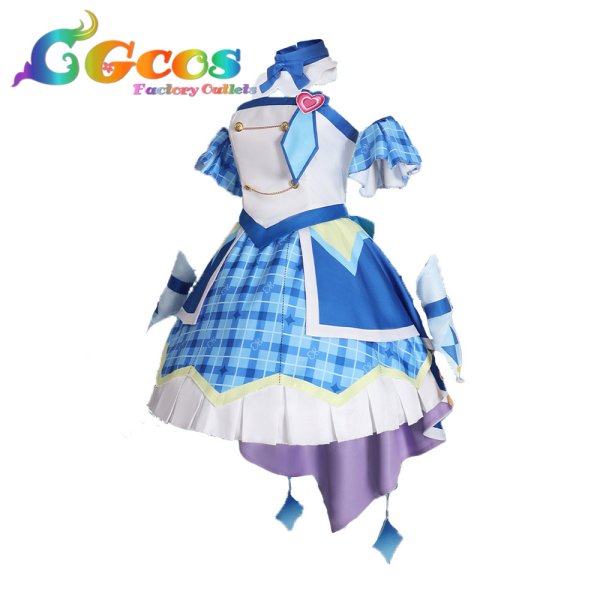 画像2: キミとアイドルプリキュア♪ 蒼風なな(キュアウインク) コスプレ衣装 (2)