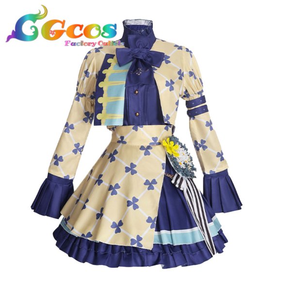 画像1: プロジェクトセカイ カラフルステージ! feat. 初音ミク 花里みのり トゥインクル・クローバー 3周年記念 MORE MORE JUMP! コスプレ衣装 (1)