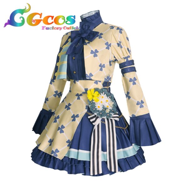 画像3: プロジェクトセカイ カラフルステージ! feat. 初音ミク 花里みのり トゥインクル・クローバー 3周年記念 MORE MORE JUMP! コスプレ衣装 (3)