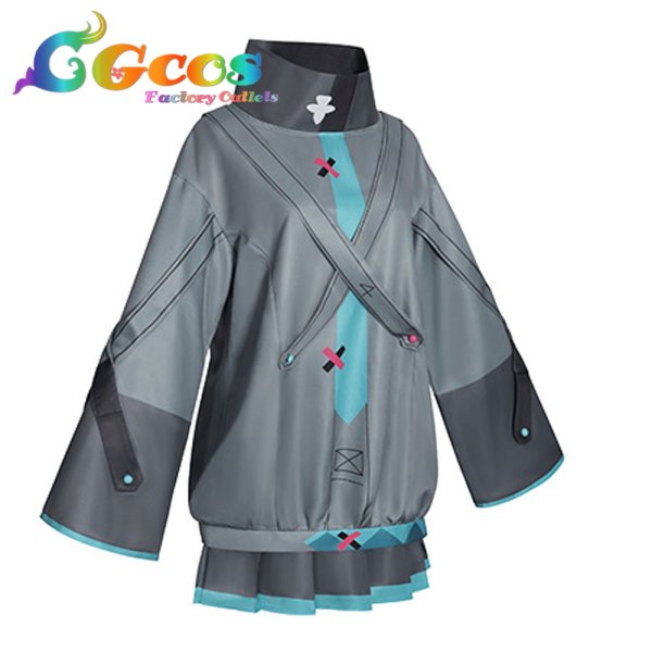 画像2: プロジェクトセカイ カラフルステージ! feat. 初音ミク 初音ミク 劇場版プロセカ 壊れたセカイと歌えないミク コスプレ衣装 (2)