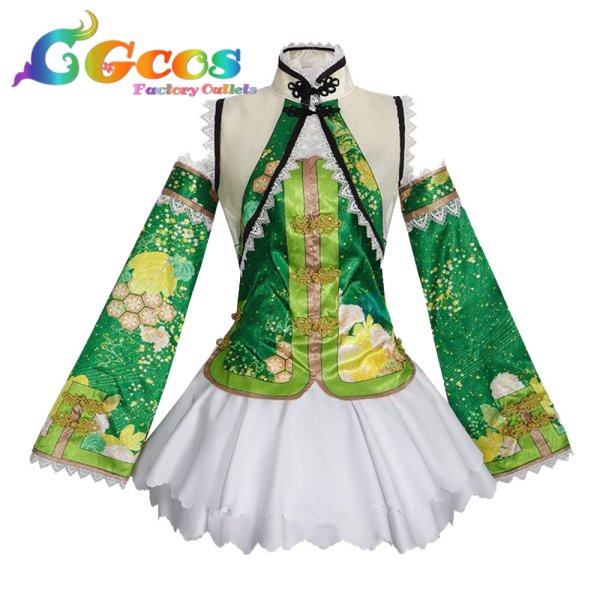 画像1: ラブライブ! School idol project 小泉花陽 チャイナドレス コスプレ衣装 (1)