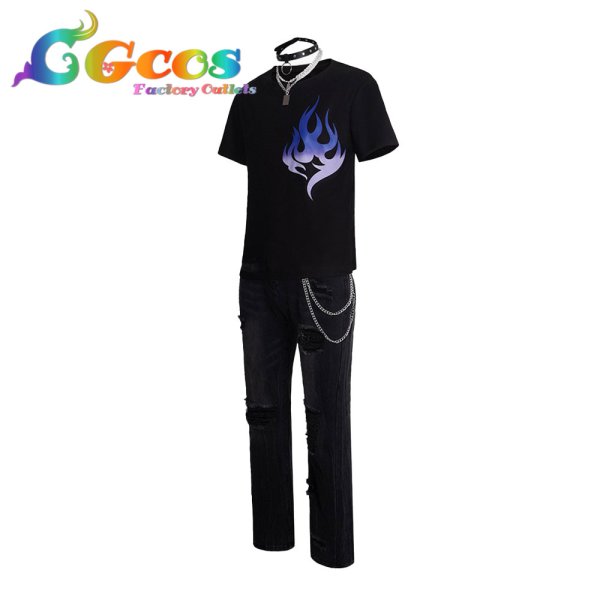 画像3: プロジェクトセカイ カラフルステージ! feat. 初音ミク 東雲彰人 Craving flame 燻る想い コスプレ衣装 (3)