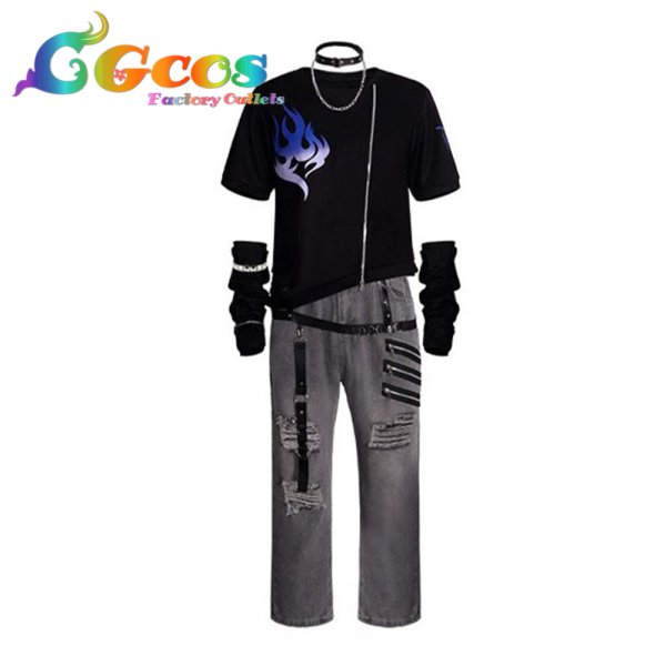 画像1: プロジェクトセカイ カラフルステージ! feat. 初音ミク 青柳冬弥 Craving flame コスプレ衣装 (1)