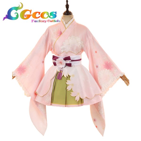 画像1: ラブライブ！サンシャイン!!　国木田花丸　桜和装　コスプレ衣装 (1)
