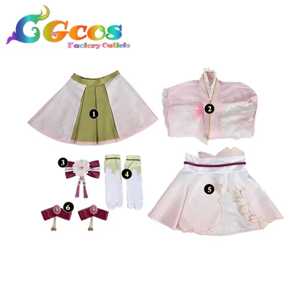 画像5: ラブライブ！サンシャイン!!　国木田花丸　桜和装　コスプレ衣装 (5)