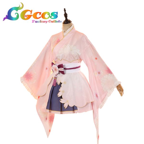 画像2: ラブライブ！サンシャイン!!　津島善子　桜和装　コスプレ衣装 (2)