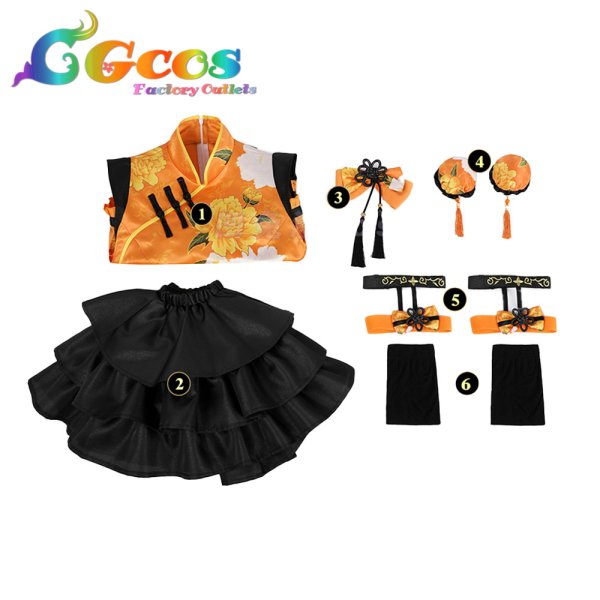 画像4: ラブライブ！スーパースター!!　Liella!　澁谷かのん　チャイナドレス風衣装ver.　コスプレ衣装 (4)