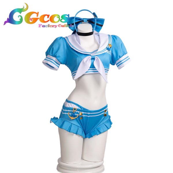 画像1: 勝利の女神：NIKKE　ネオン　夏の夜の幽霊船探検ファイル　コスプレ衣装 (1)