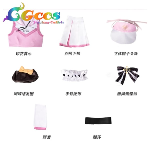 画像4: ブルーアーカイブ　聖園ミカ　チアガール　コスプレ衣装 (4)