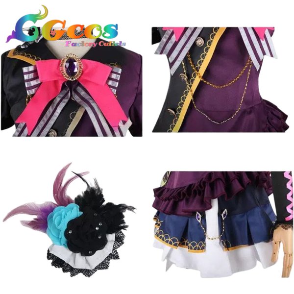 画像4: BanG Dream!（バンドリ！）　宇田川あこ　BLACK SHOUT　コスプレ衣装 (4)