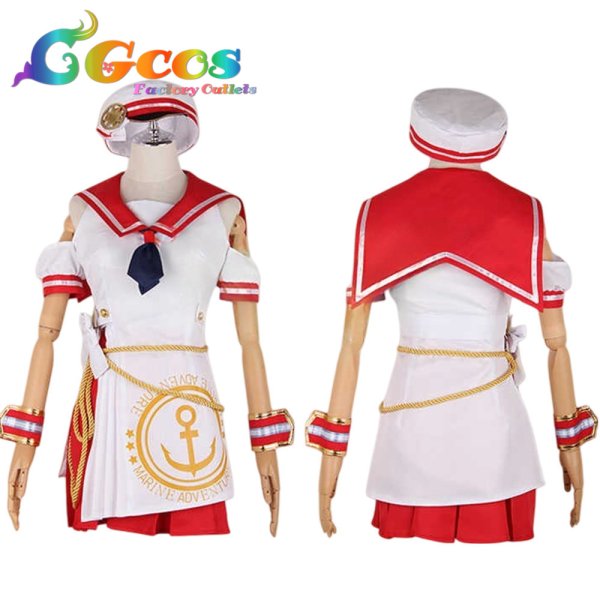 画像1: プロジェクトセカイ カラフルステージ！ feat. 初音ミク　桐谷遥　セイラーキャプテン　思い出はドーナツとともに　コスプレ衣装 (1)