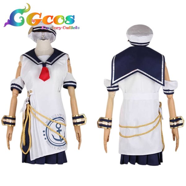 画像11: プロジェクトセカイ カラフルステージ！ feat. 初音ミク　桐谷遥　セイラーキャプテン　思い出はドーナツとともに　コスプレ衣装 (11)