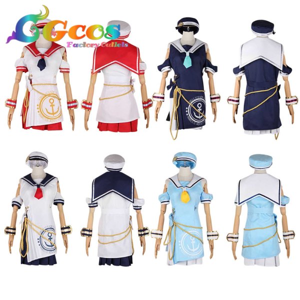 画像2: プロジェクトセカイ カラフルステージ！ feat. 初音ミク　桐谷遥　セイラーキャプテン　思い出はドーナツとともに　コスプレ衣装 (2)