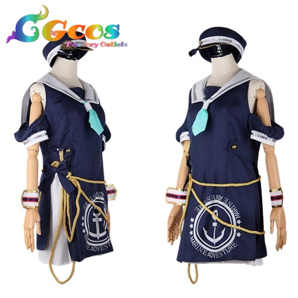 画像6: プロジェクトセカイ カラフルステージ！ feat. 初音ミク　桐谷遥　セイラーキャプテン　思い出はドーナツとともに　コスプレ衣装 (6)